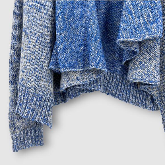 MOTH Anthropologie Blue Open Front Cardigan Sweater XL - Picture 3 of 7